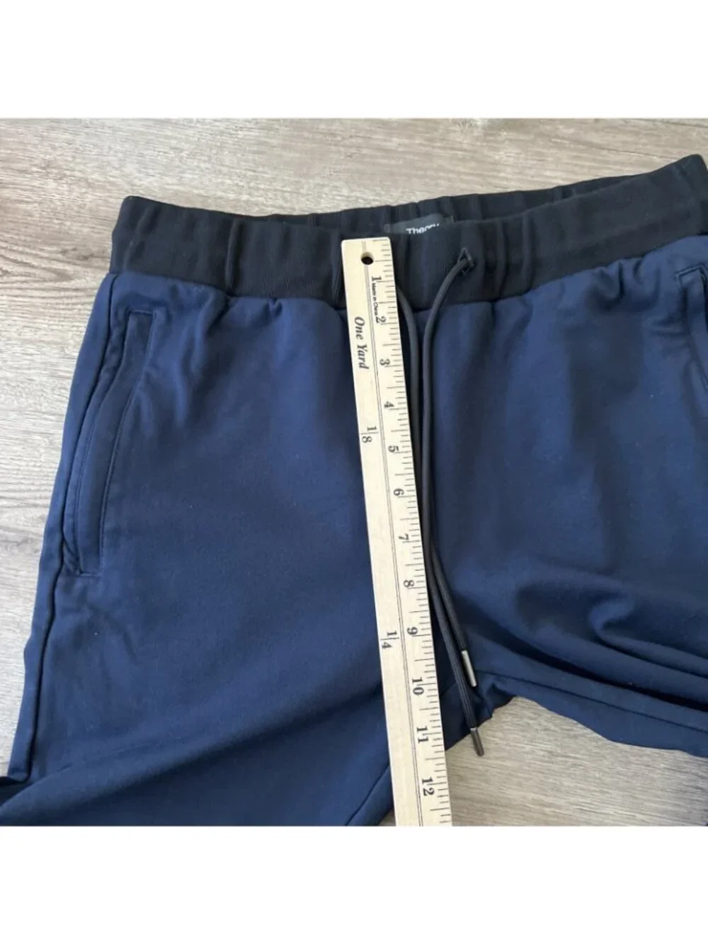 Theory Demir Plinth Tech Knit Jogger Pants Mens XS Blue Tapered Athleisure